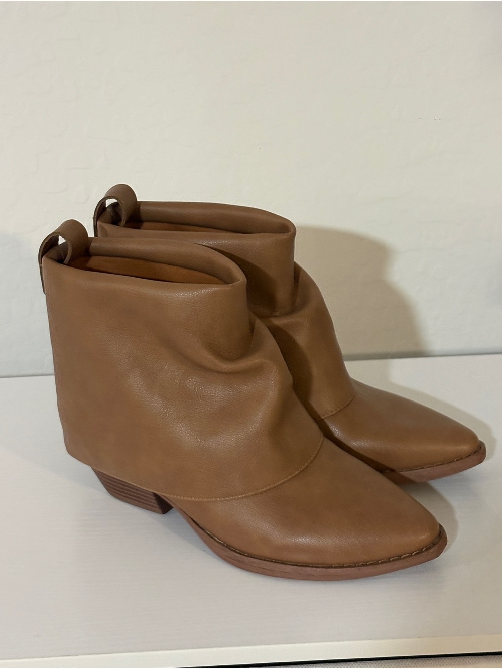 Women's Brown Ankle Boots - Classic Slouch Leather